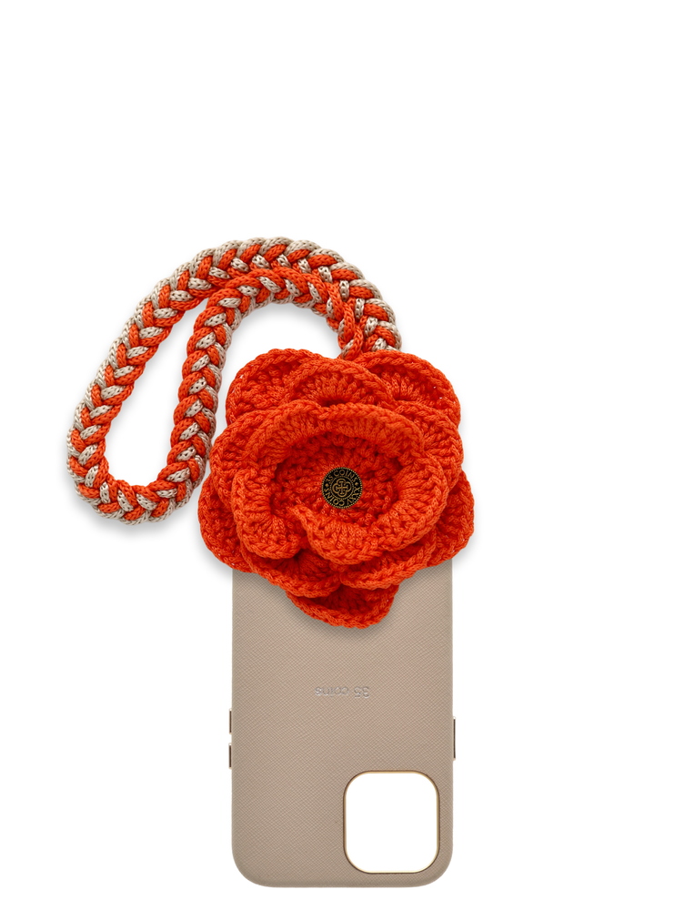 "ORANGE ROSE" WRIST SASH | OATMEAL CASE